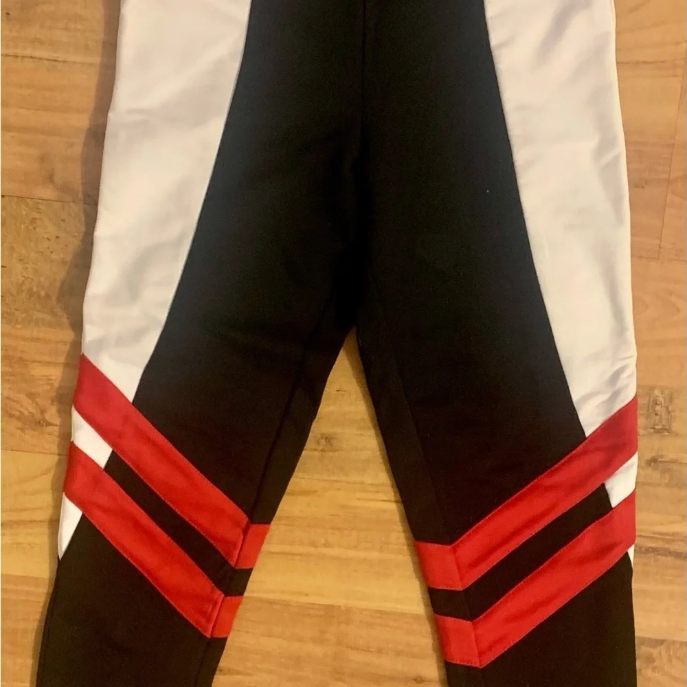 Alexandra Collection Knee Stripe Joggers hip hop pants size YL